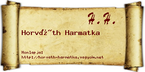 Horváth Harmatka névjegykártya